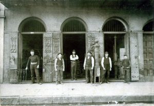 Charles Mangin third from left in front of